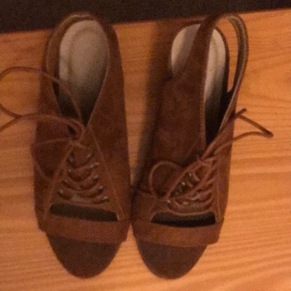 🍂Suede platform shoes, size 9 - Picture 5 of 5